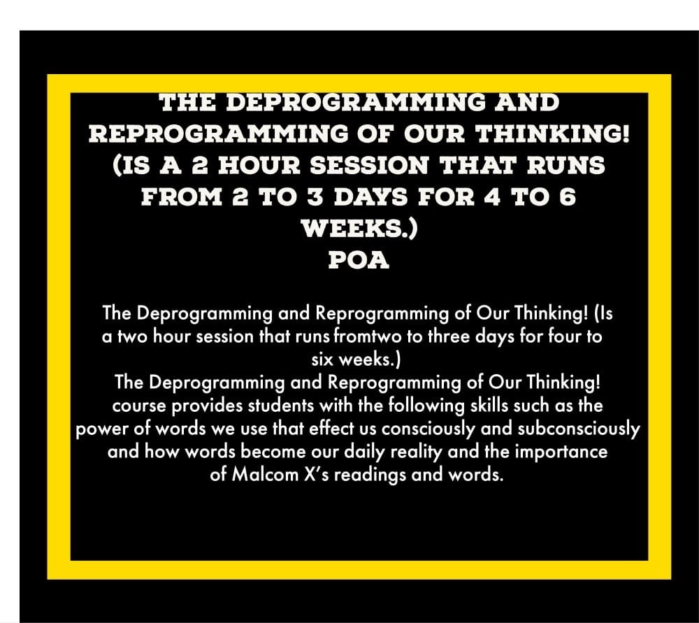 The Deprogramming and Reprogramming of Our Thinking! text